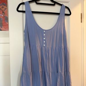 Purple Button Up Mini Sun Dress